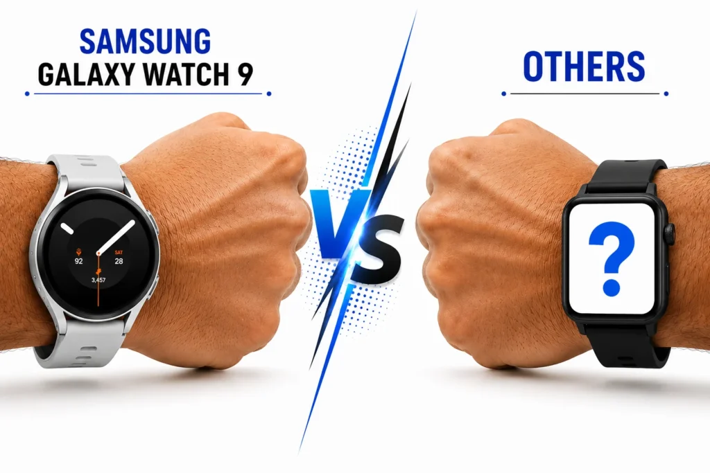 Samsung Galaxy Watch 9 vs Garmin Fenix 9, Oppo watch 4, Galaxy Watch 8. Choose the best one.